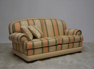 Toledo Sofa, Klassisches Sofa mit gestreiftem Stoff