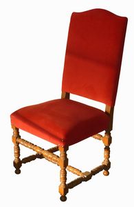 Gallicano ME.0982-1, Stuhl aus italienischer Eiche im Stil des 17. Jahrhunderts