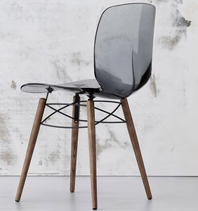 Loto W, Steckdose Stuhl aus Holz und Kunststoff