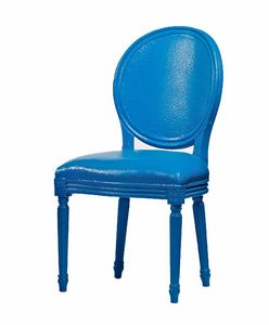 Rotondo outdoor, Blauer Stuhl, kunststoffbeschichtet fr den Auenbereich