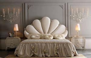 Capri 6085 Bett, Klassischen Stil Bett mit gepolstertem bedframe