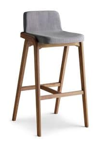 Decanter Barhocker, Barhocker aus Holz mit gepolstertem Sitz, anpassbare Abdeckung