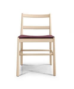 ART. 0021-IMB JULIE, Minimal Design-Stuhl mit gepolstertem Sitz