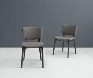 Ewa, Moderne Sessel mit gepolstertem Sitz und Rcken suitef fr Kchen