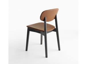Lene R/FU, Gepolsterter Stuhl aus Holz