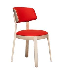 Popsicle Stuhl, Design-Stuhl, Holz, abgerundete Bearbeitung