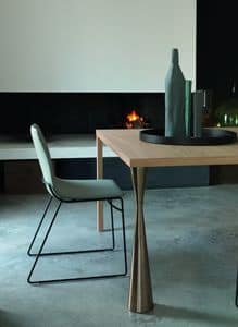 ERGO Stuhl mit Stabbasis, Design gepolstert Stuhl mit Stahl Stange Schlitten Basis
