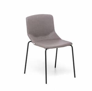 Formula Slim 4L, Stuhl mit gepolstertem Sitz, f�r Vertrag Gebrauch und Wohn
