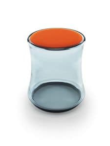 Konvexe Blasen, Design Puff, in Murano geblasenem Glas