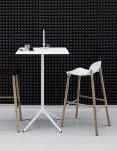 Elephant table Quadrat hoch, Hoher Design Tisch fr Bar, mit 4-Sterne-Basis