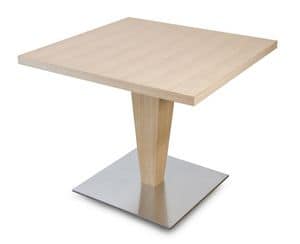 T Carol, Quadratischer Tisch aus Holz, für Bars und Restaurants
