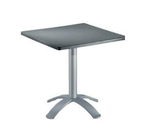 Table 60x60 cod. 20/BG4, Quadratischen Tisch fr Bars, Polymer oben