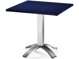 Table 80x80 cod. 23/BG4, Quadratischen Tisch mit Polypropylen top