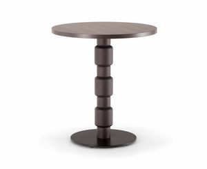 BERLINO TABLE 080 H75 T, Runder Tisch mit Metallfuß