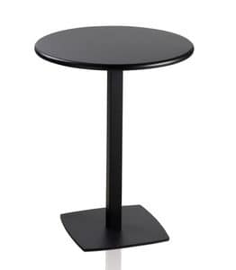 TOTEM 411, Runder Tisch mit Metallsockel für Bars und Restaurants