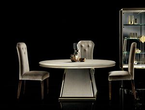 DIAMANTE Runder Tisch, Eleganter Esstisch mit runder Platte