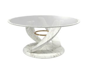 Il Gelso, Runder Tisch mit skulpturaler Basis