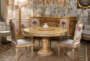 Lariana runder Tisch, Runder Esstisch im klassischen Stil