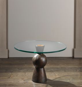 MY DANCER HF2078CT, Niedriger Tisch mit Platte aus gehrtetem Glas