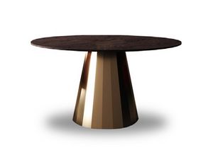 Swing Art. SW0002, Runder Tisch mit Holzplatte und Metallgestell