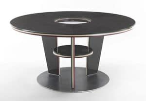 Tabelle drei Runden, Runden Tisch in einem modernen Stil, aus Laminat