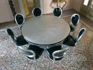 VANITY table, Runder Tisch mit zentralen Trgerstruktur, klassischer Stil