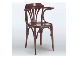 121 P, Stuhl mit Armlehnen aus Holz gebogen, fr Bars