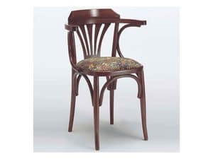 121 T, Rustikalen Stuhl mit Armlehnen, gebogene Holz, fr Haus