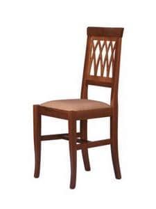 R01, Rustikal Stuhl aus Buchenholz, Sitz gepolstert