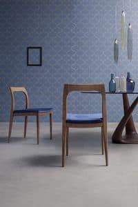 GLAM, Stuhl mit Holzrahmen, individuell mit verschiedenen Stoffen