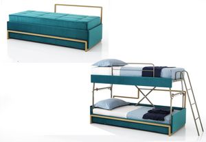 Art. 31201 Gestepptes, umwandelbares Bett in 2 Etagenbetten, Einzelbett, umwandelbar in ein Etagenbett