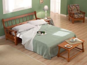 Vienna Sofa Bed, Schlafsofa im Holz im rustikalen Stil, für Bauernhaus