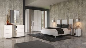 Carol, Schlafzimmermbel mit klarem und elegantem Design