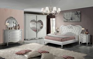 Cuore, Romantisches, elegantes, von Hand dekoriertes Schlafzimmer