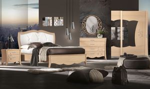Ginevra2 Schlafzimmer, Komplette Möbel für Schlafzimmer mit Doppelbett