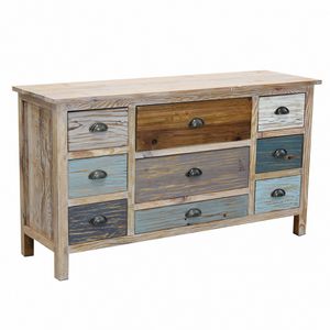 Anrichte 9C Colored, Hlzerne Sideboard mit 9 Schubladen