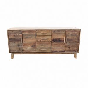 Anrichte 4A-4C Eron, Anrichte aus recyceltem altem Kiefernholz