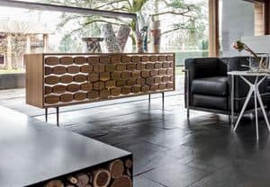 HONEY, Sideboard aus Holz, mit Bienen Dekoration, für Wohnzimmer