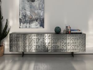MILLEBOLLE, Sideboard mit Spiegeltren mit dekorativen Glasblasen