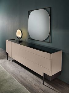 Valley Sideboard f�r Wohn- und Schlafzimmer, Sideboard und Kommode aus Holz mit lackierten T�ren