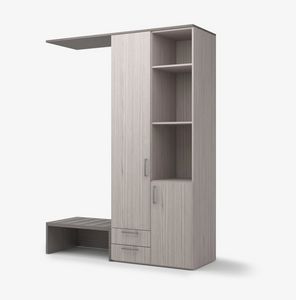 Art. 30433 Multifunktionsgarderobe 177,4 cm, Kleiderschrank f�r Hotelzimmer, B&Bs und Beherbergungsbetriebe