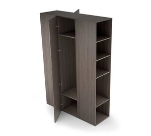 Art. 31150 Doppelseitiger Trennschrank mit offenem Fach 180 cm, Beidseitig unterteilbarer Kleiderschrank f�r Hotelzimmer