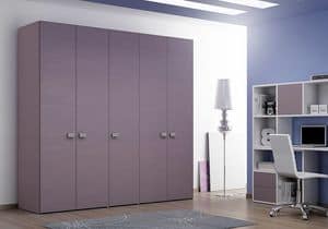 Kleiderschrank Basic AE 17, Einfache Garderobe, ideal fr Bros und Schlafzimmer