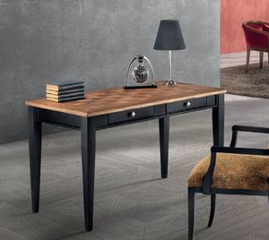 Art. H8440, Schreibtisch mit karierter Intarsienplatte