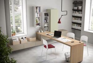 Domino Schreibtisch, Eooden Schreibtisch, mit benutzerdefinierten Formaten Breite