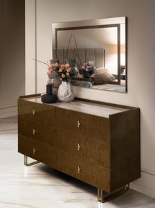 FIAMMA Kommode mit 6 Schubladen, Zeitgen�ssische Kommode mit 6 Schubladen