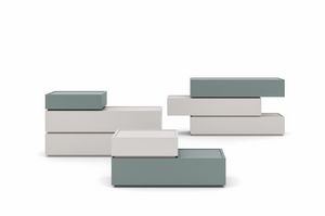 GALLIA chest of drawers, Schubladeneinheiten mit asymmetrischem Design