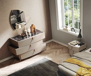 Prestige corda 2 Schlafzimmer Schubladen, Kommoden und Nachttische mit asymmetrischem Design