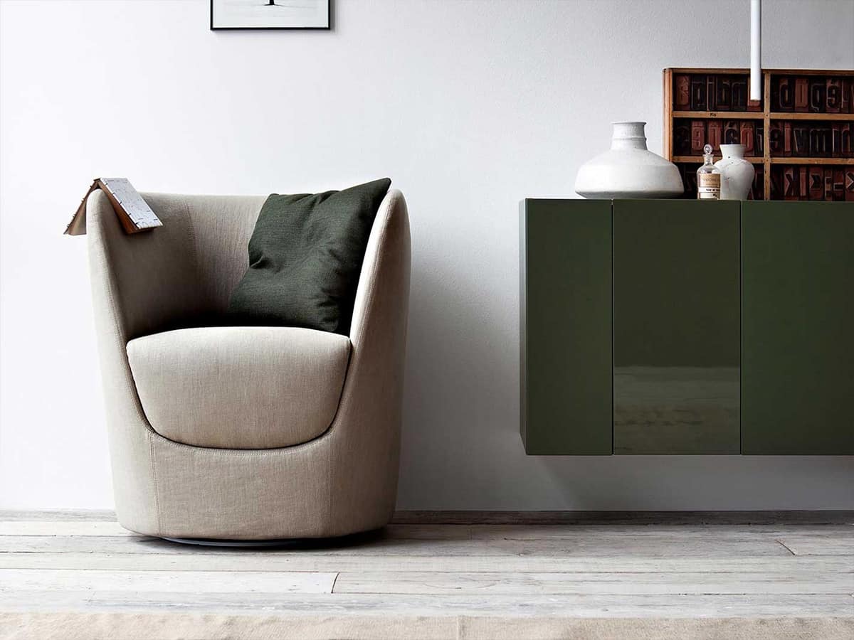 Oplà Sessel, Design tulpenförmigen Sessel, Drehfuß