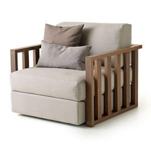 Dorsoduro Sessel, Modernes Design Sessel aus Massivholz, fr Wohnzimmer